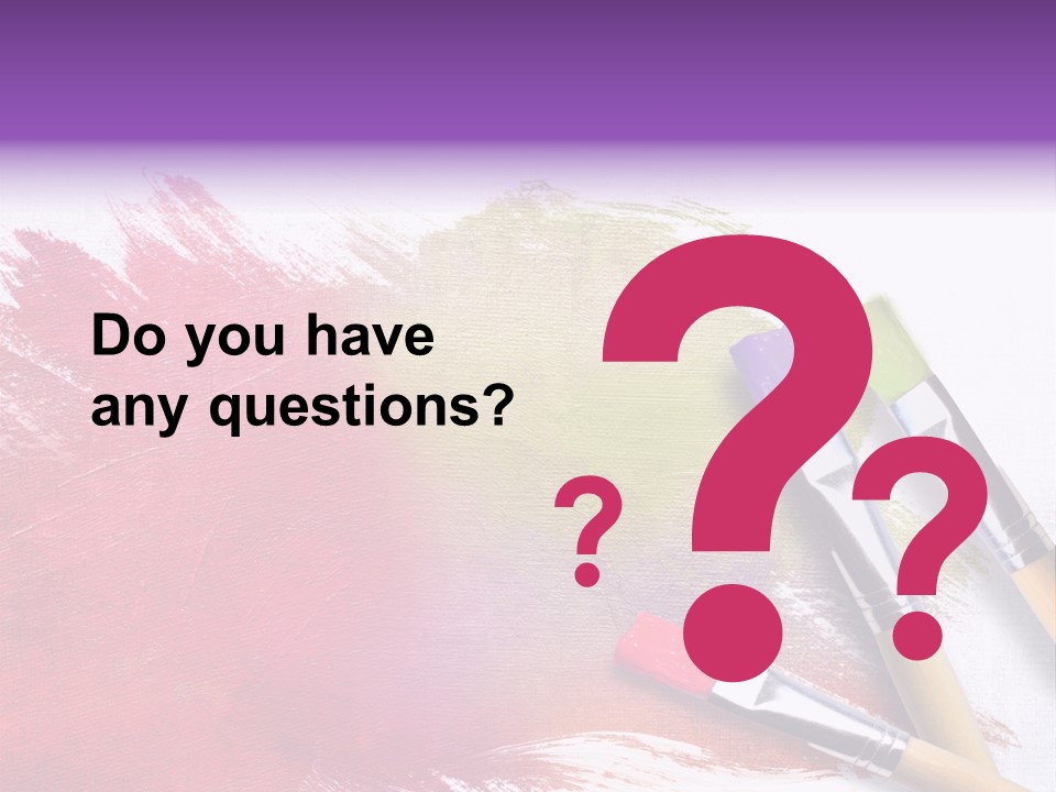 Palette Paintbrush Background PowerPoint Template