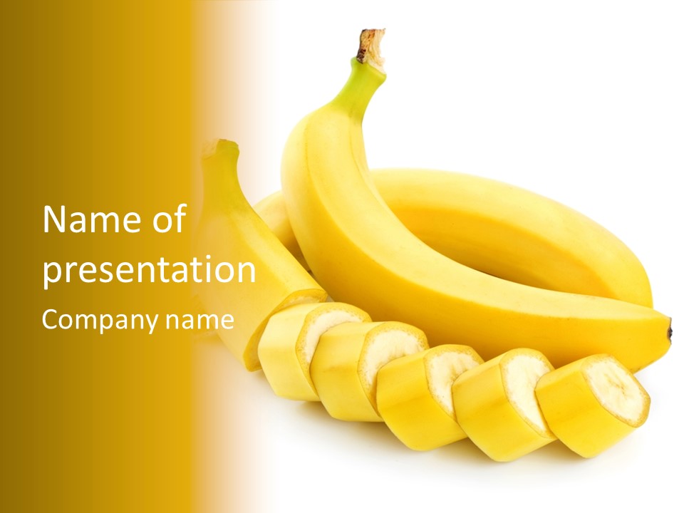 Vitamin Background Banaanas PowerPoint Template