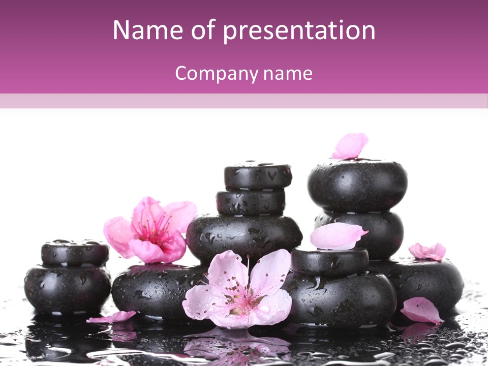 Pebble White Heap PowerPoint Template