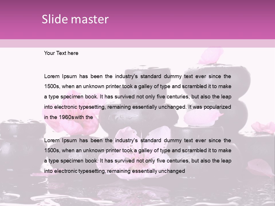 Pebble White Heap PowerPoint Template