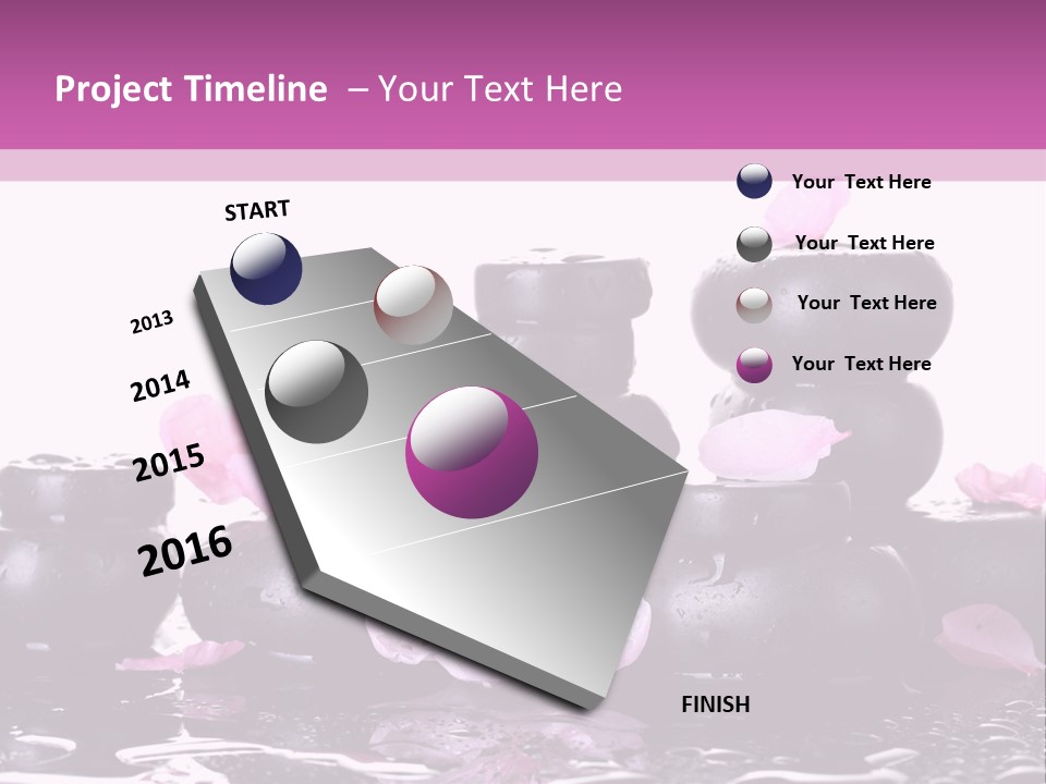 Pebble White Heap PowerPoint Template