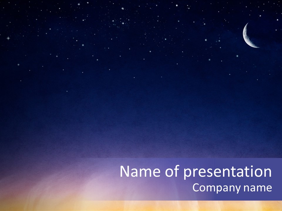 Star Field Grainy Surrealistic PowerPoint Template