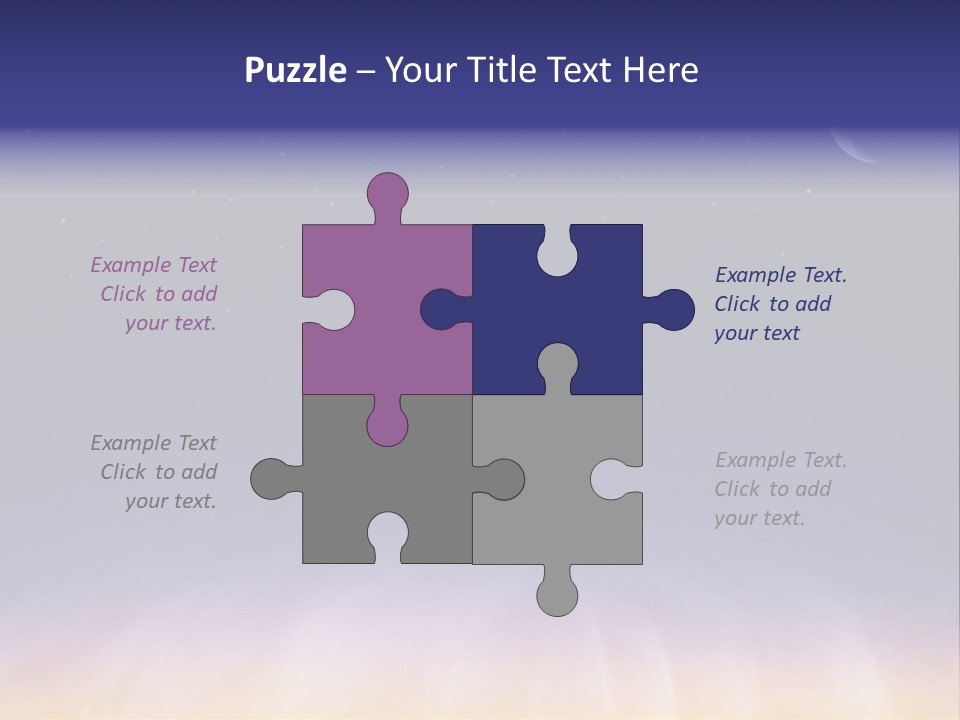 Star Field Grainy Surrealistic PowerPoint Template