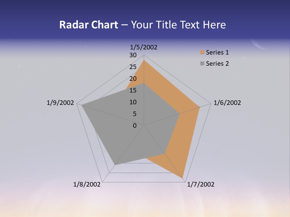 Star Field Grainy Surrealistic PowerPoint Template