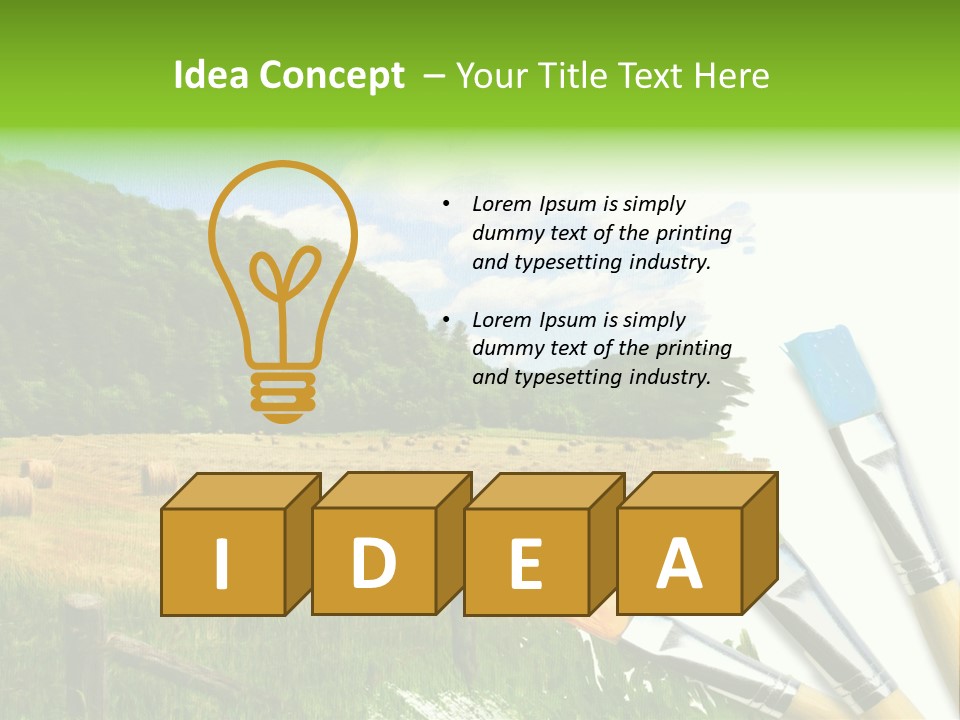 Paint Imagination Imagine PowerPoint Template