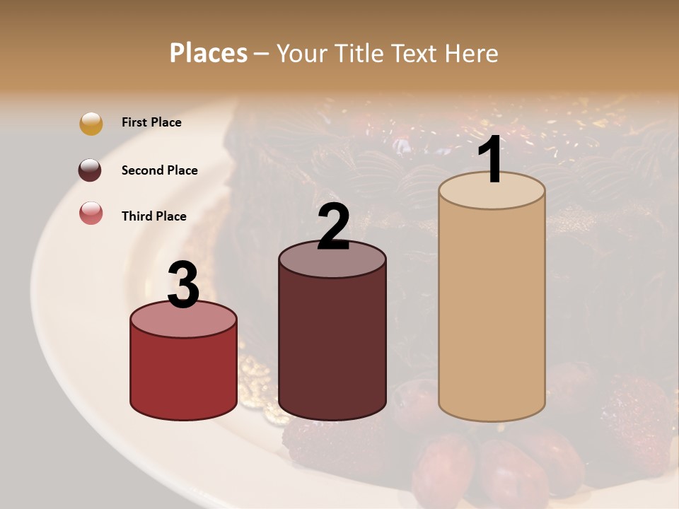 Cherry Sauce Cake Decoration PowerPoint Template