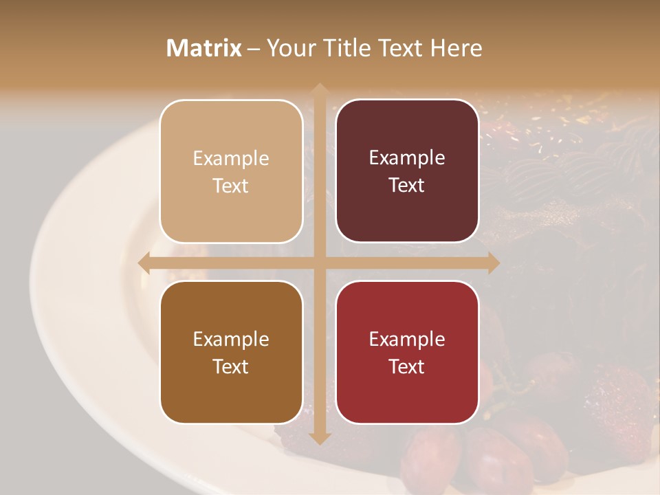 Cherry Sauce Cake Decoration PowerPoint Template