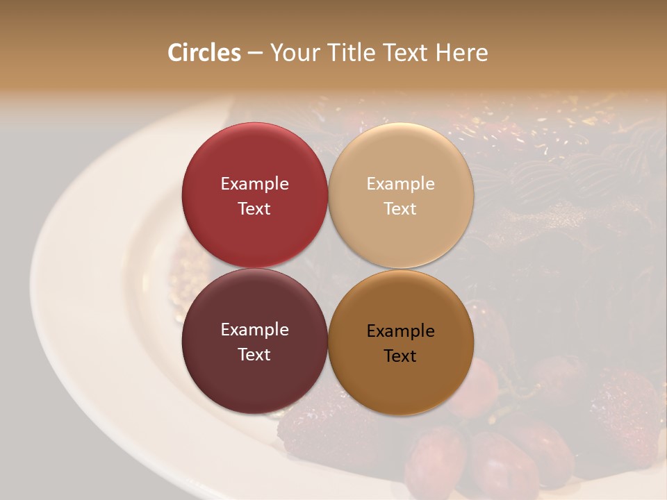 Cherry Sauce Cake Decoration PowerPoint Template