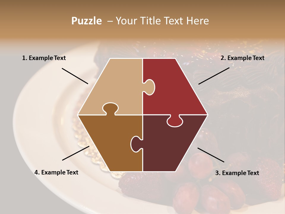 Cherry Sauce Cake Decoration PowerPoint Template