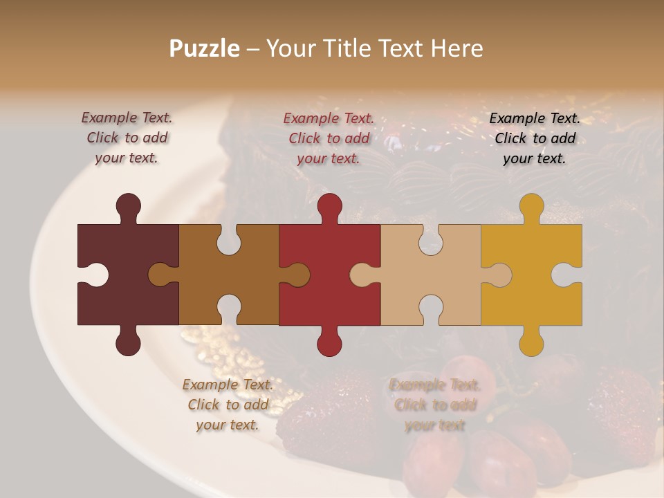 Cherry Sauce Cake Decoration PowerPoint Template