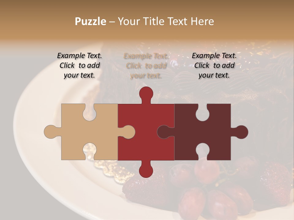 Cherry Sauce Cake Decoration PowerPoint Template