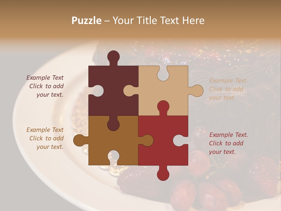Cherry Sauce Cake Decoration PowerPoint Template