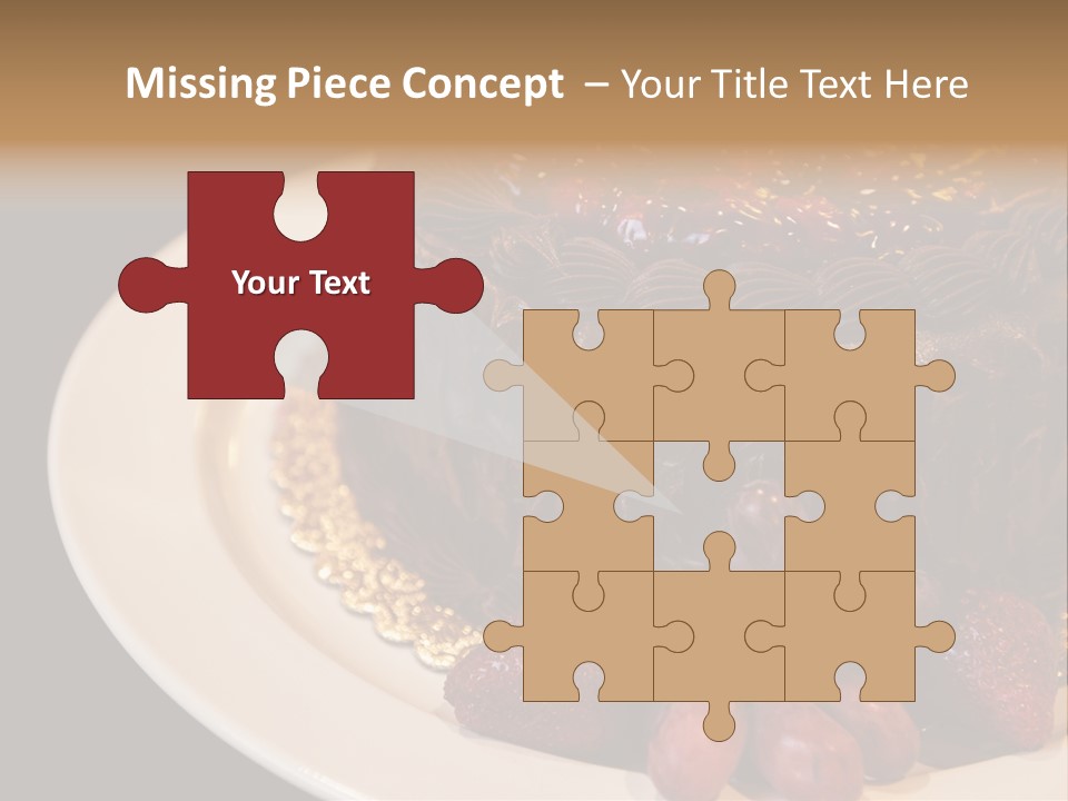 Cherry Sauce Cake Decoration PowerPoint Template