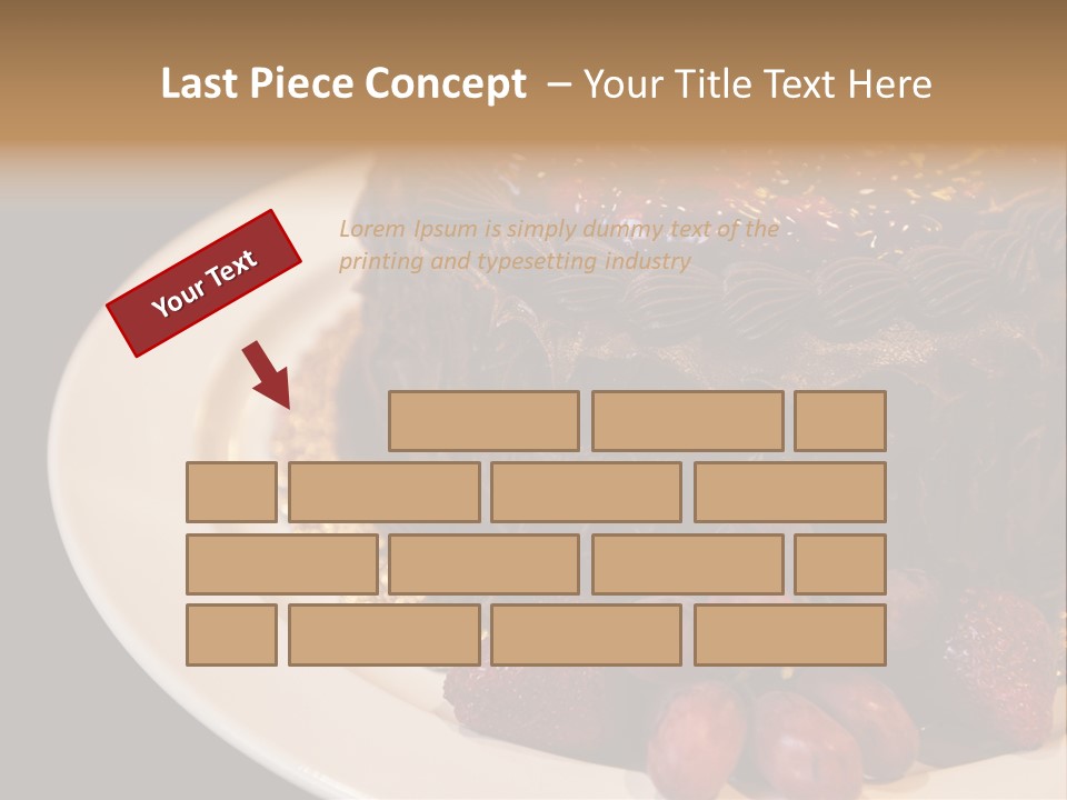 Cherry Sauce Cake Decoration PowerPoint Template