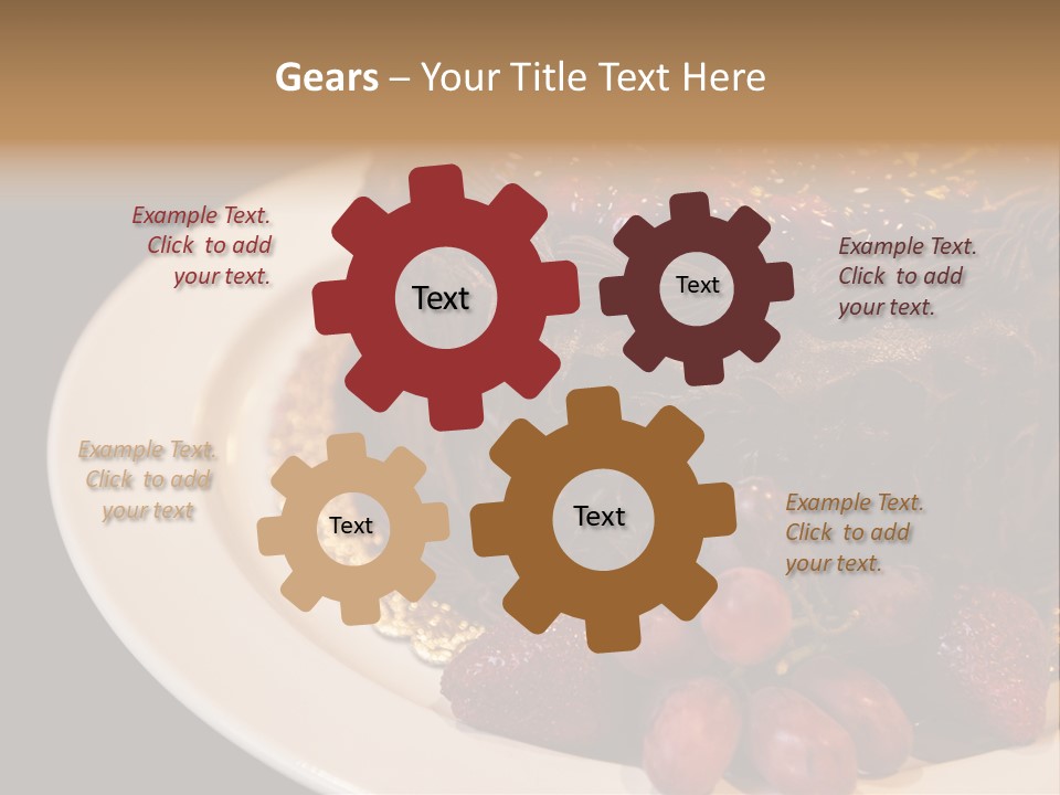 Cherry Sauce Cake Decoration PowerPoint Template