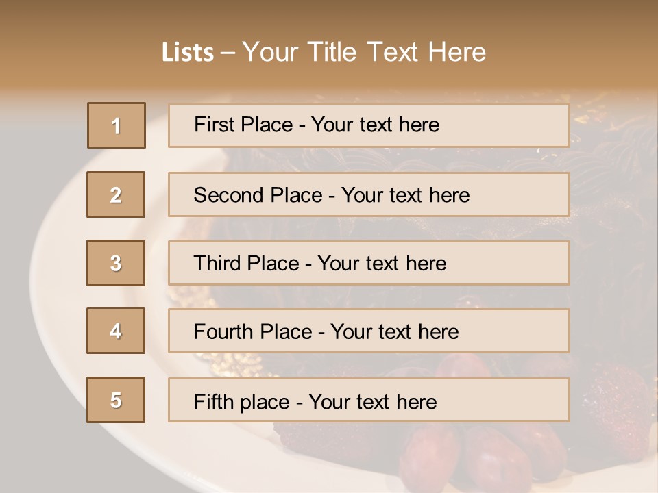 Cherry Sauce Cake Decoration PowerPoint Template