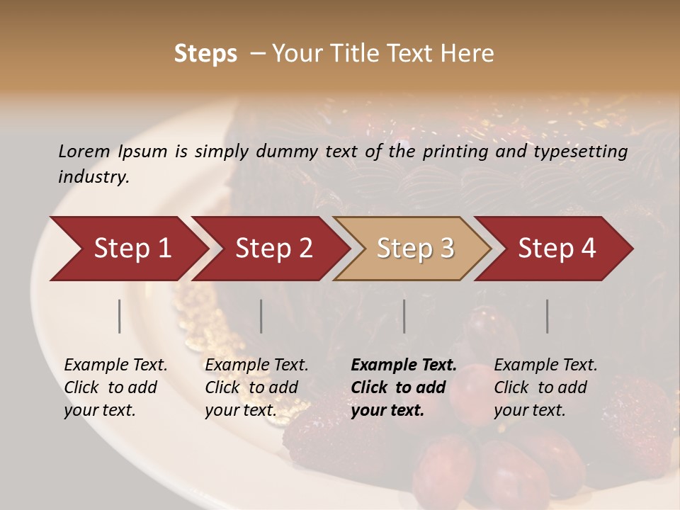 Cherry Sauce Cake Decoration PowerPoint Template