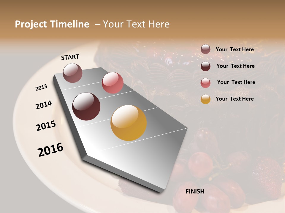 Cherry Sauce Cake Decoration PowerPoint Template