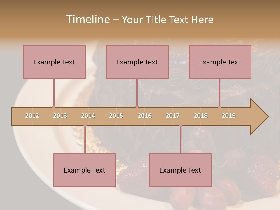 Cherry Sauce Cake Decoration PowerPoint Template