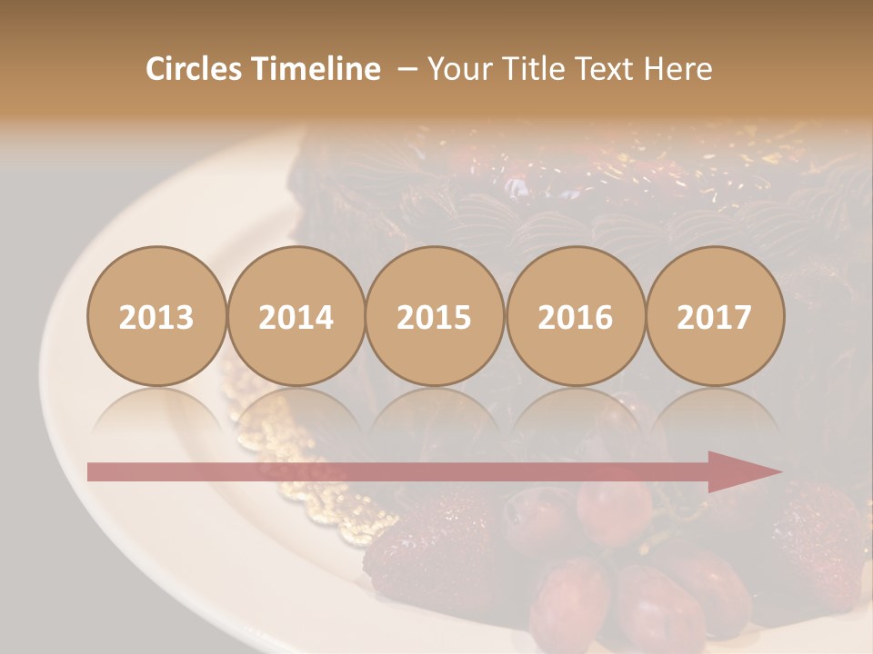 Cherry Sauce Cake Decoration PowerPoint Template