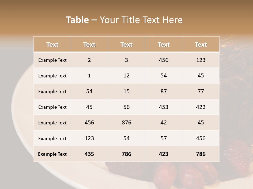 Cherry Sauce Cake Decoration PowerPoint Template