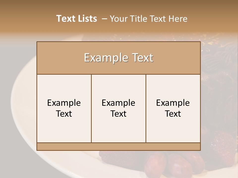Cherry Sauce Cake Decoration PowerPoint Template