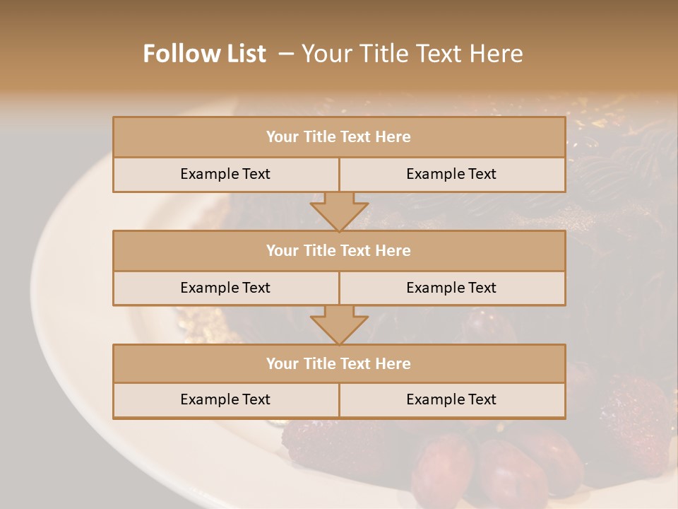 Cherry Sauce Cake Decoration PowerPoint Template