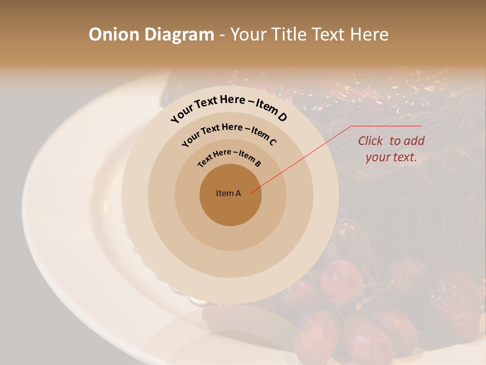 Cherry Sauce Cake Decoration PowerPoint Template