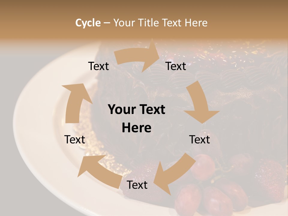 Cherry Sauce Cake Decoration PowerPoint Template