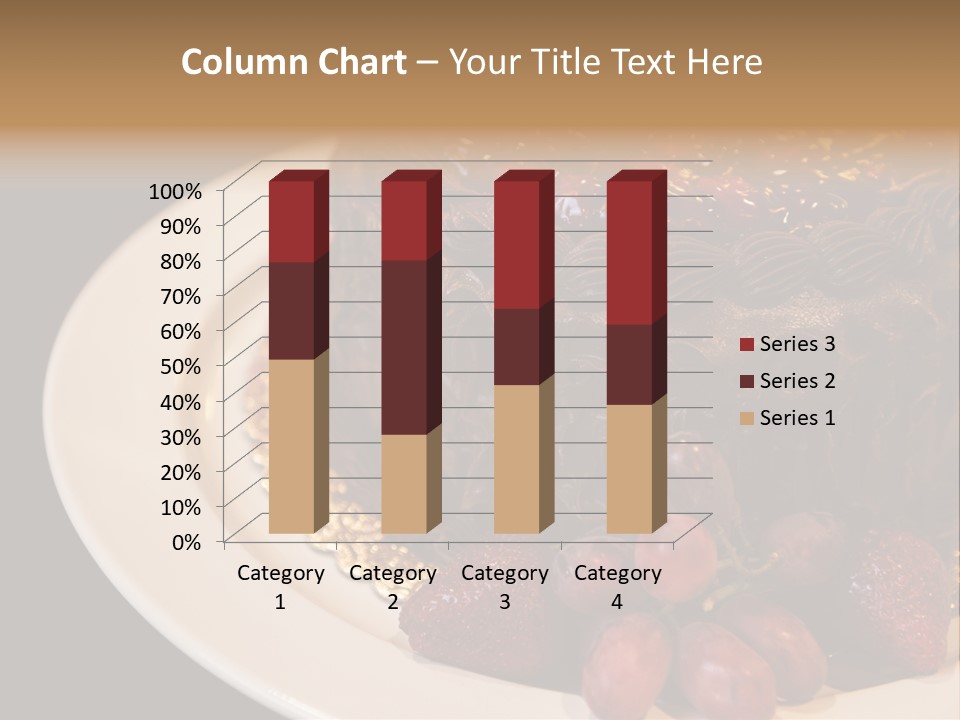Cherry Sauce Cake Decoration PowerPoint Template