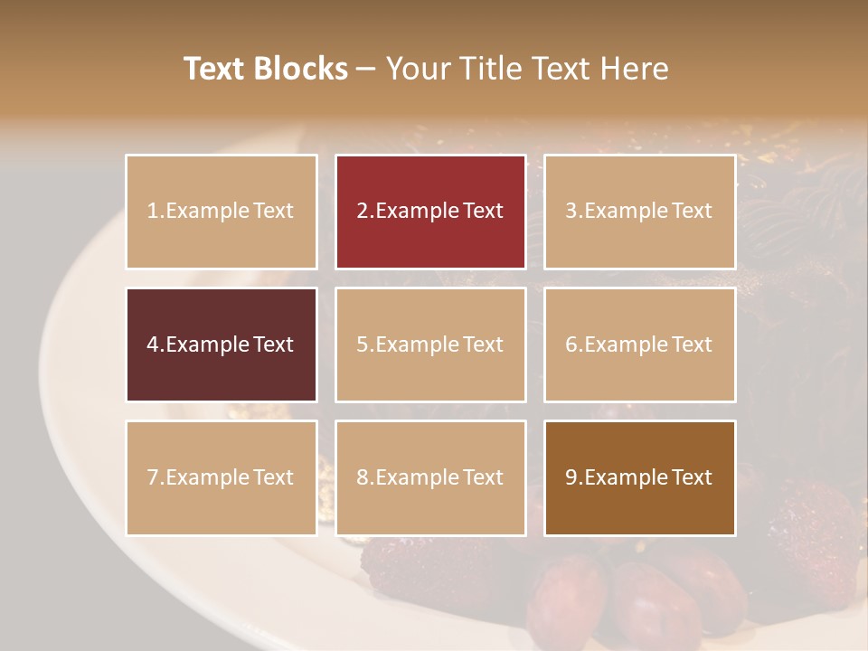 Cherry Sauce Cake Decoration PowerPoint Template