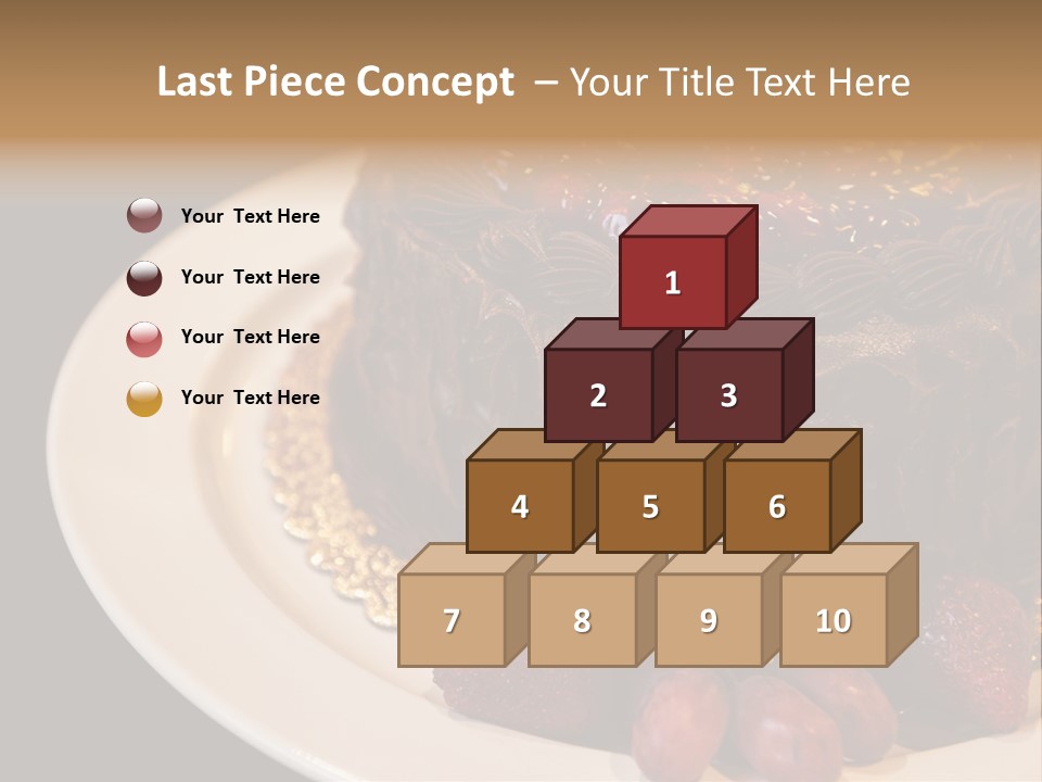 Cherry Sauce Cake Decoration PowerPoint Template