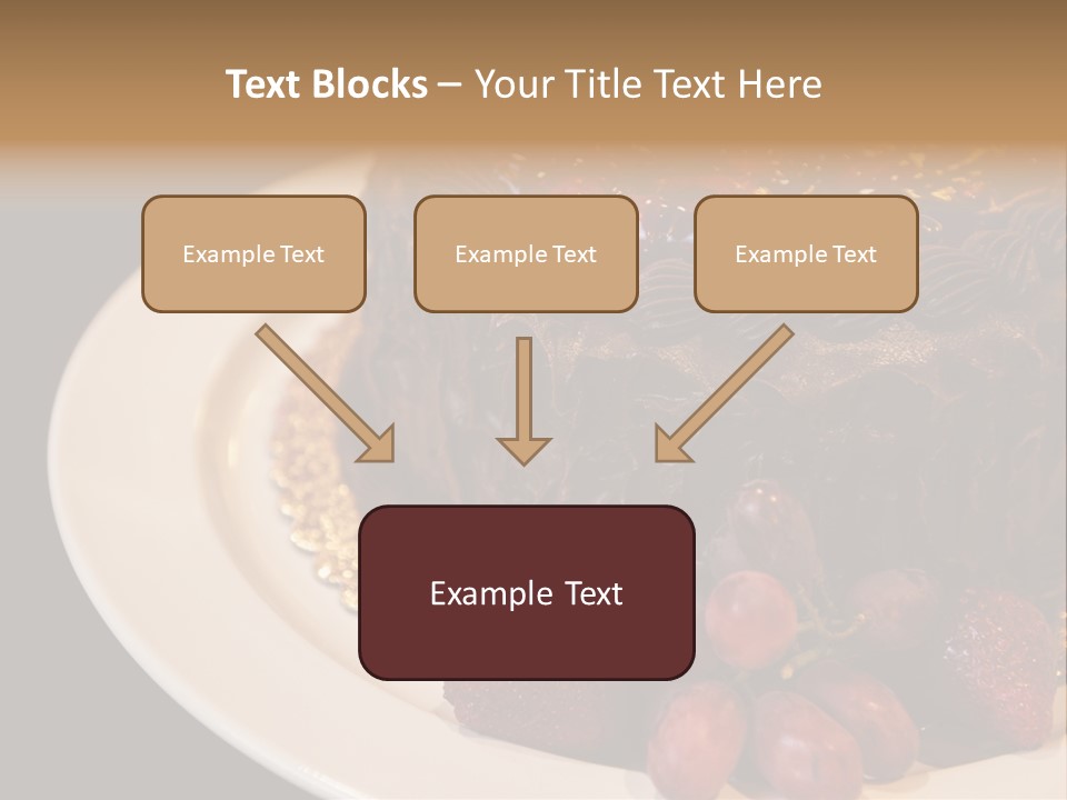 Cherry Sauce Cake Decoration PowerPoint Template