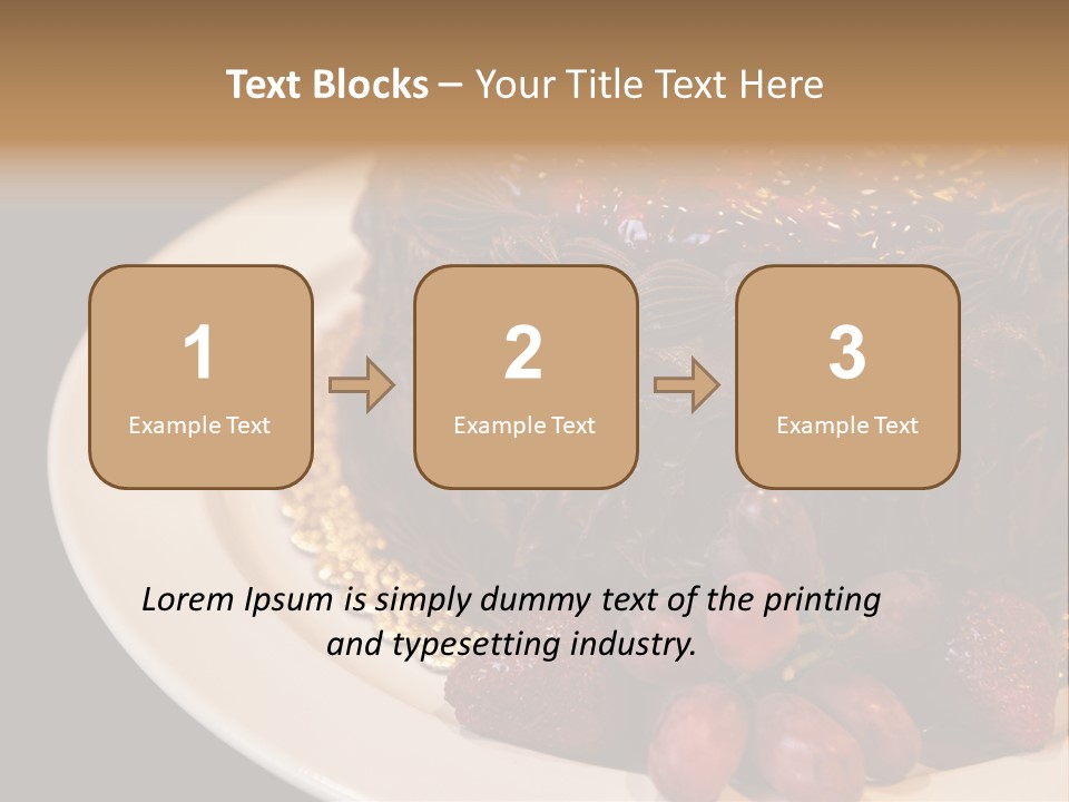 Cherry Sauce Cake Decoration PowerPoint Template