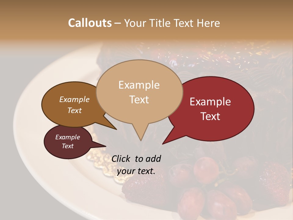 Cherry Sauce Cake Decoration PowerPoint Template