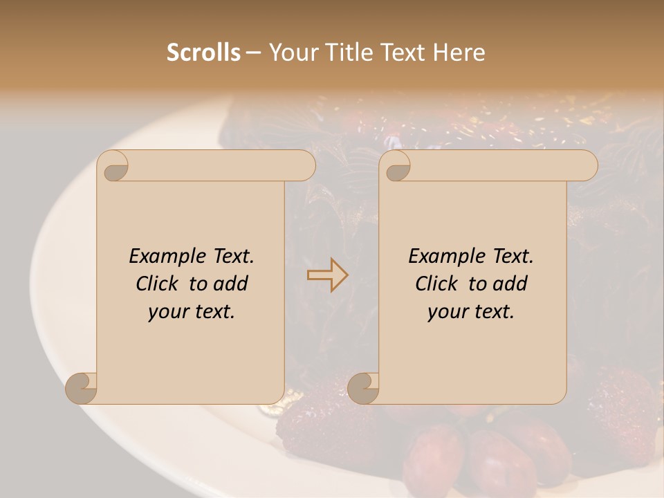 Cherry Sauce Cake Decoration PowerPoint Template