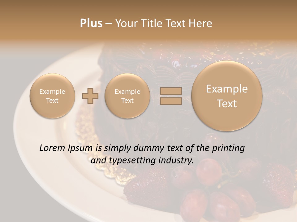 Cherry Sauce Cake Decoration PowerPoint Template