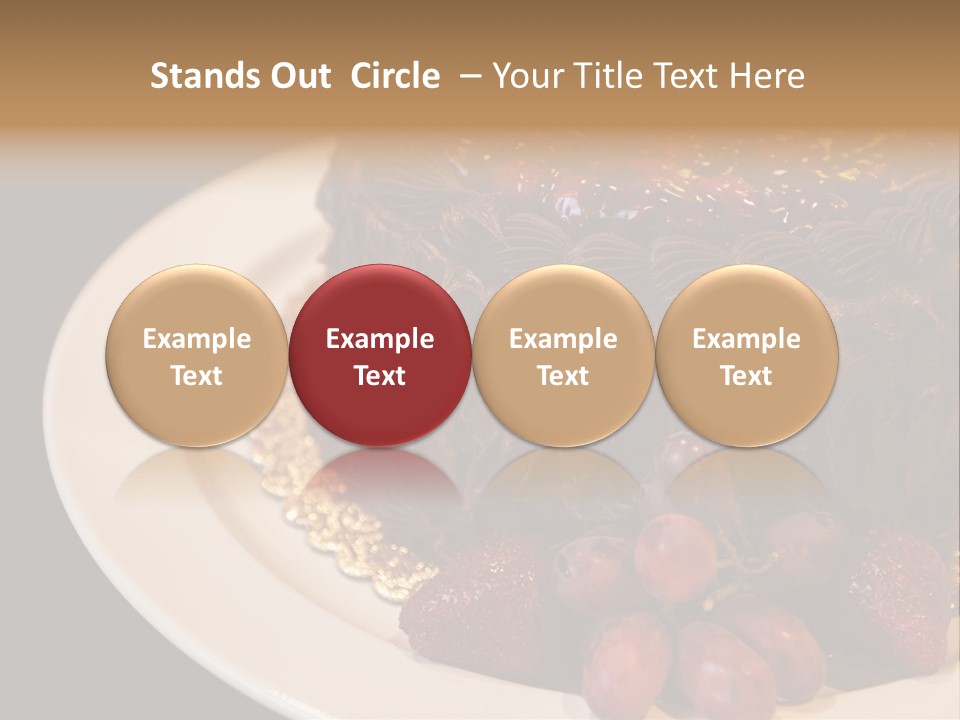 Cherry Sauce Cake Decoration PowerPoint Template