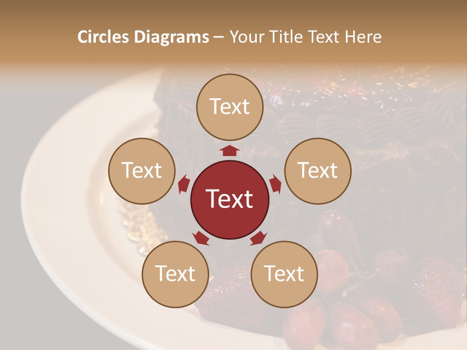 Cherry Sauce Cake Decoration PowerPoint Template