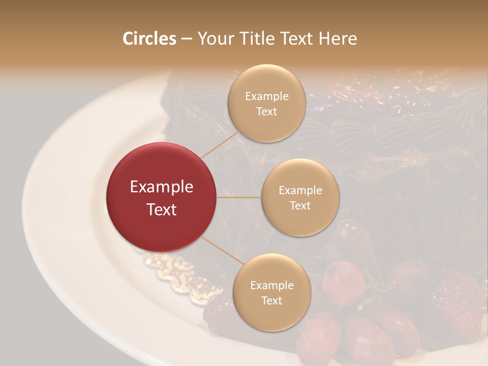 Cherry Sauce Cake Decoration PowerPoint Template