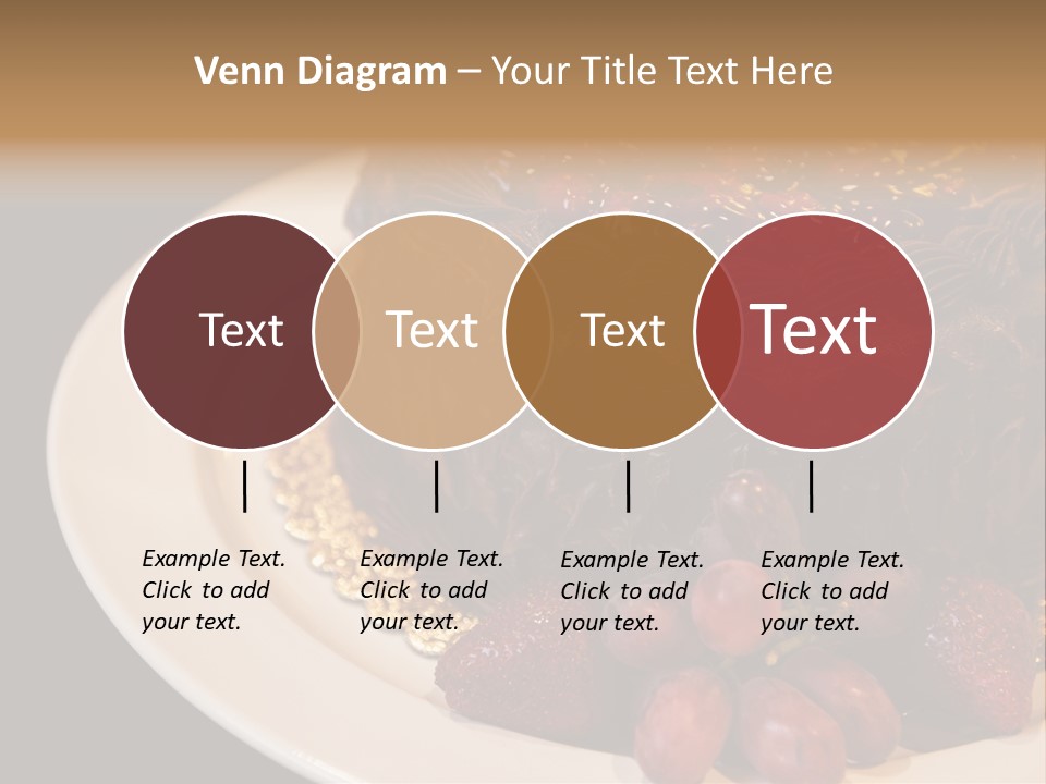 Cherry Sauce Cake Decoration PowerPoint Template