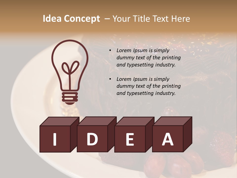 Cherry Sauce Cake Decoration PowerPoint Template