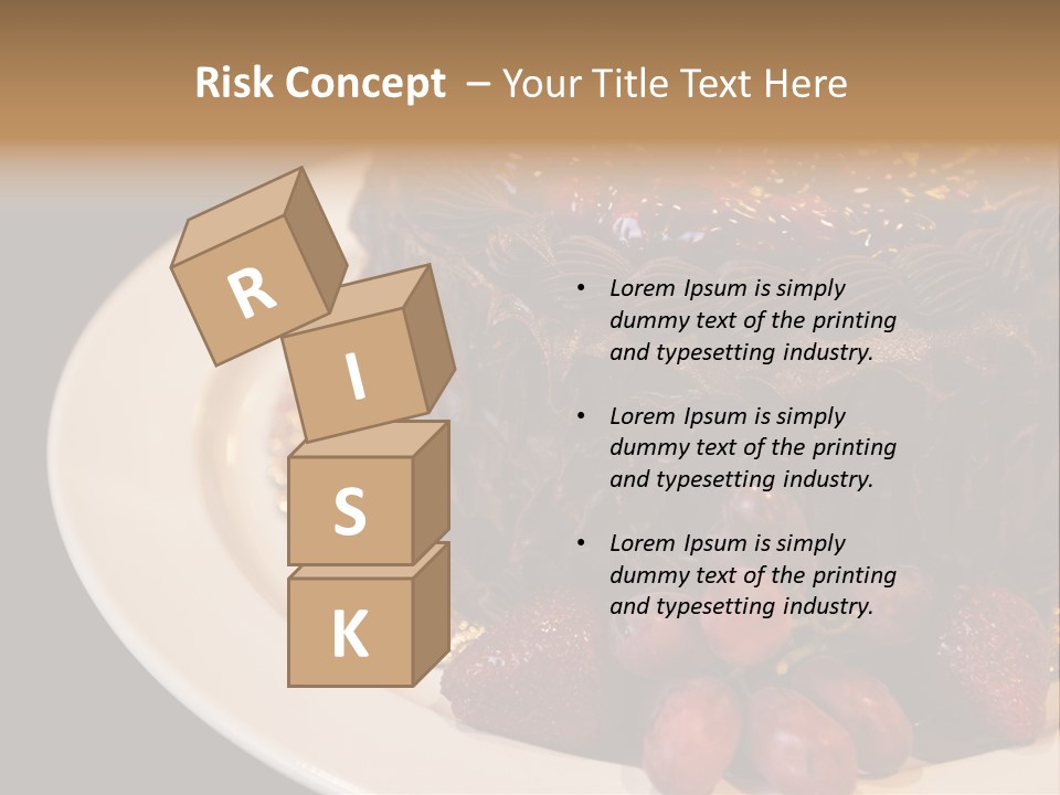 Cherry Sauce Cake Decoration PowerPoint Template