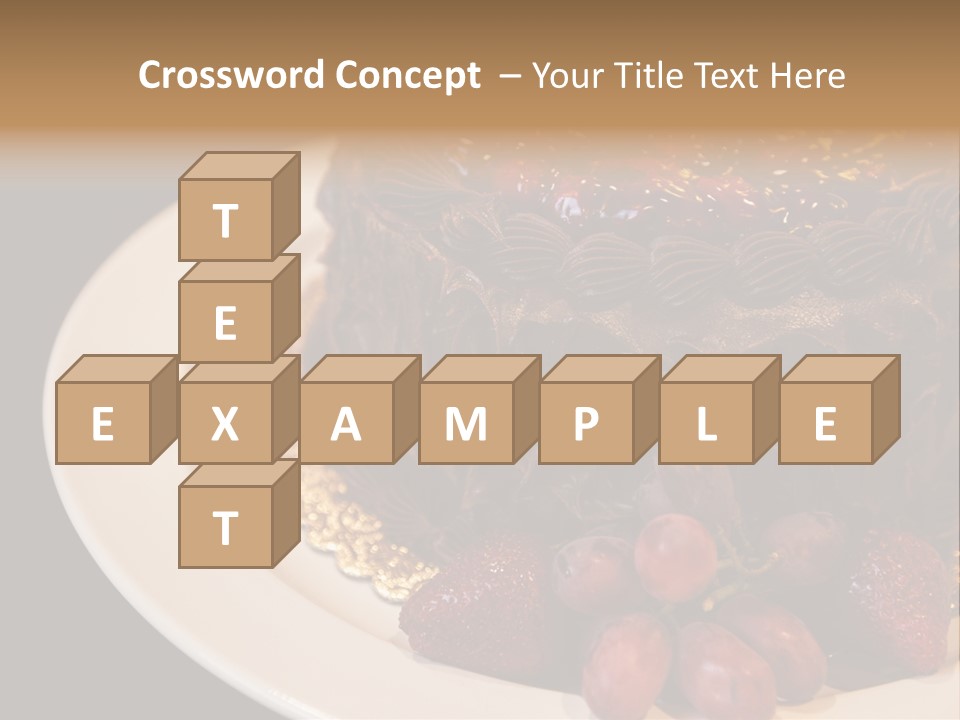 Cherry Sauce Cake Decoration PowerPoint Template