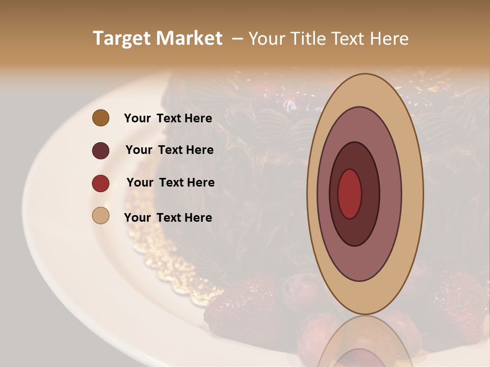 Cherry Sauce Cake Decoration PowerPoint Template