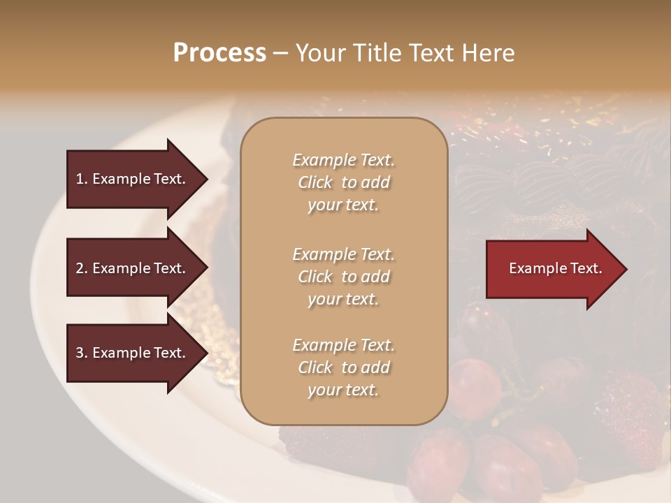 Cherry Sauce Cake Decoration PowerPoint Template
