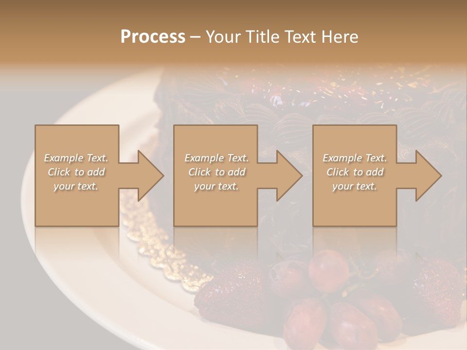 Cherry Sauce Cake Decoration PowerPoint Template