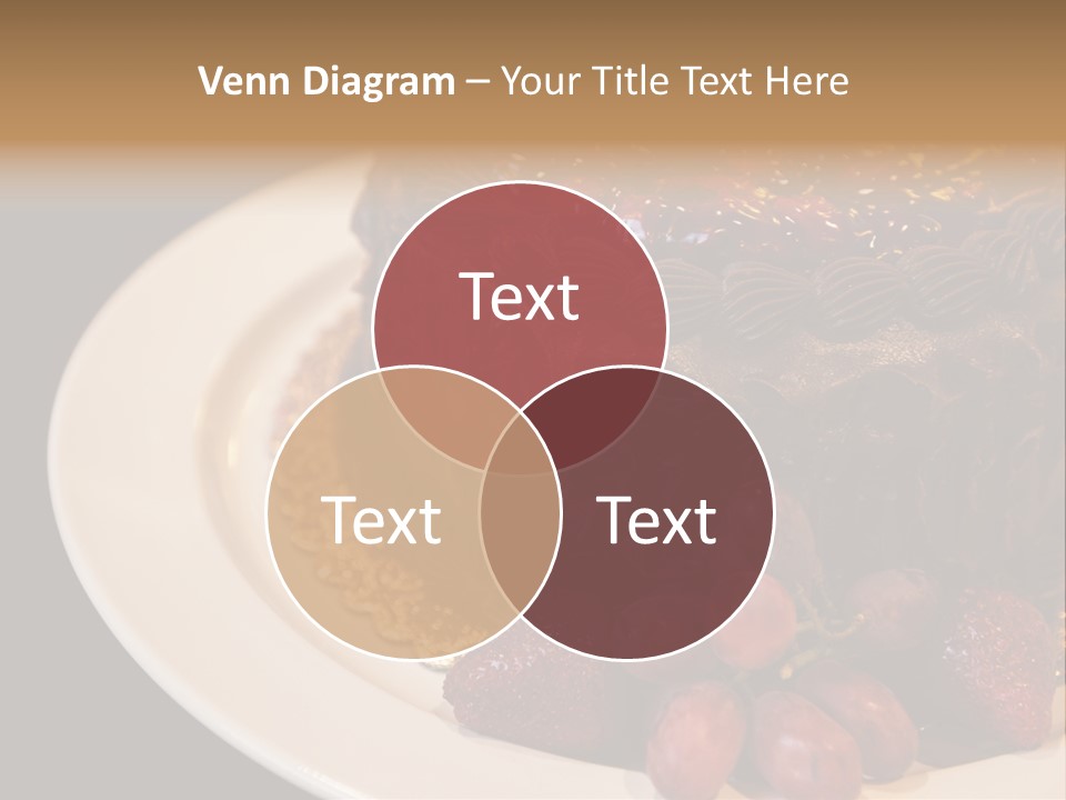 Cherry Sauce Cake Decoration PowerPoint Template