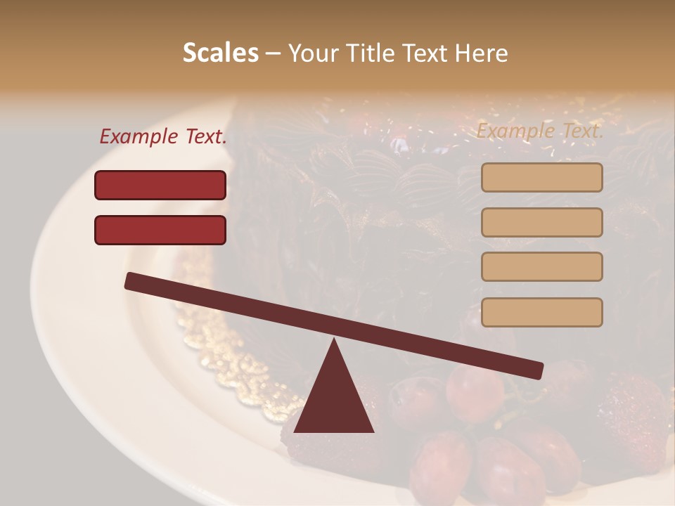 Cherry Sauce Cake Decoration PowerPoint Template