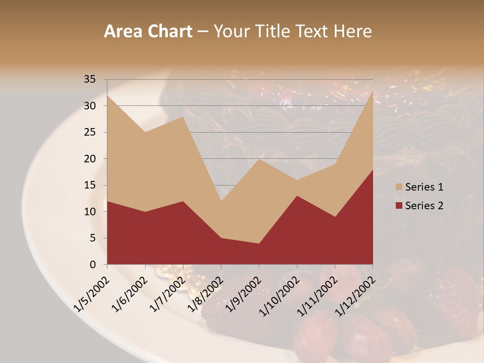 Cherry Sauce Cake Decoration PowerPoint Template